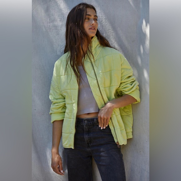 By Together It's All Good Washed Jacket Long Sleeve Quilted Knit Zip Up Sz Small - Picture 1 of 10